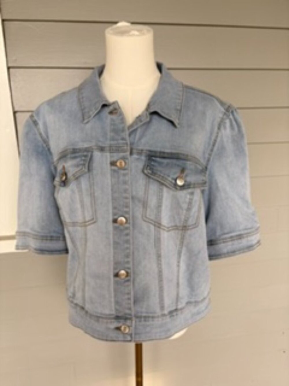 Tribal Jean Elbow Sleeve Denim Jacket